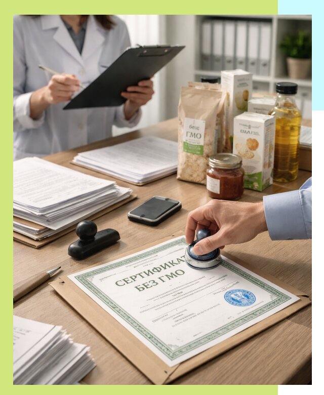 Получение сертификата Без ГМО для продукции в Минусинске